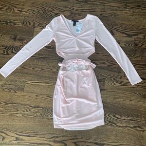 Blush pink cut out dress